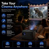 A002 Smart Projector | Native Full HD 1080P | Android 9 | Auto Focus | Dual WiFi | Bluetooth 5.0