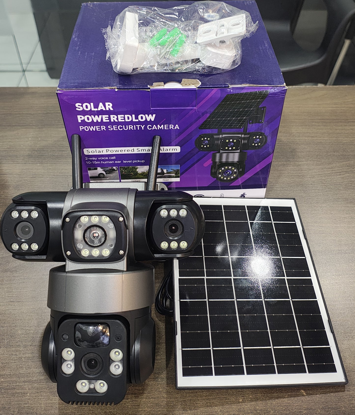 CORUS 3MP Solar Security Camera Outdoor | Dual Lens 360° PTZ | 4G SIM Supported | Motion Detection | Two Way Audio | Cloud Storage | Ready to Use Set